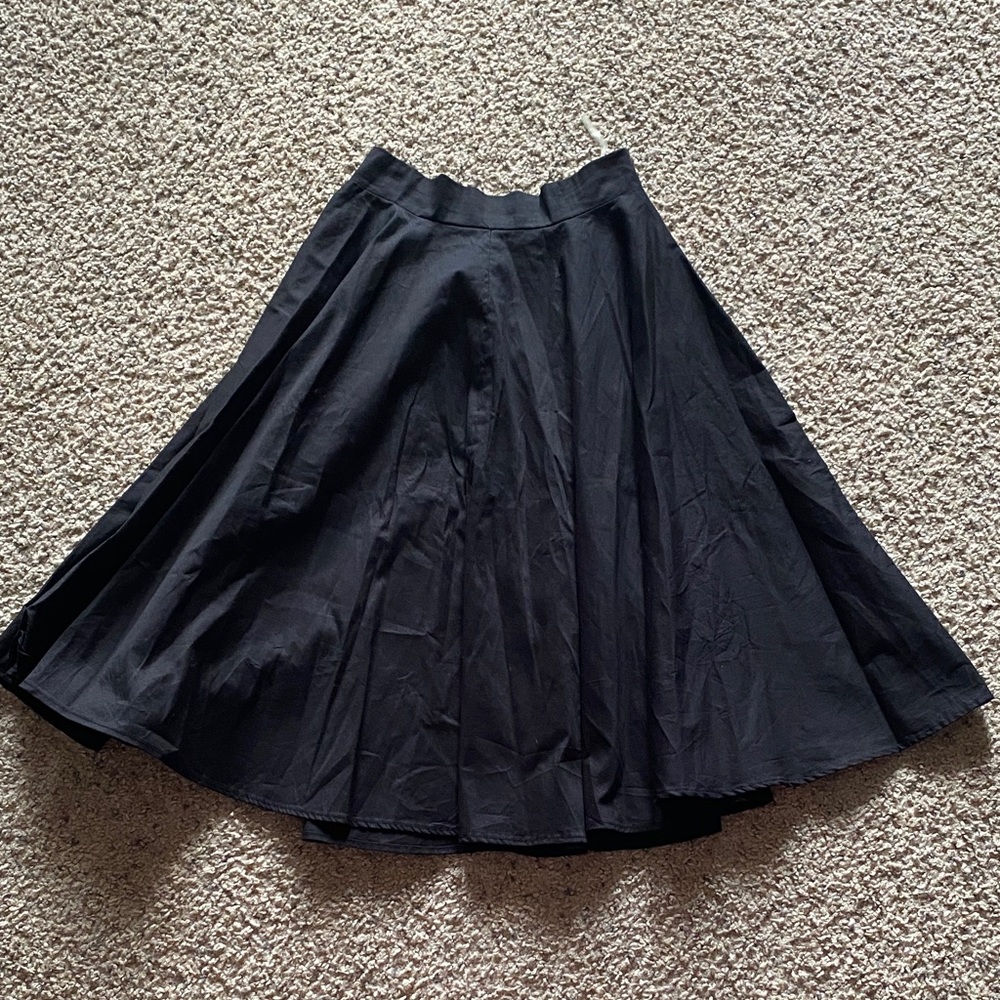 Foreign Exchange Black Midi Skirt